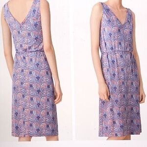 Tory Burch Sandy Sea Coral Artemis silk dress